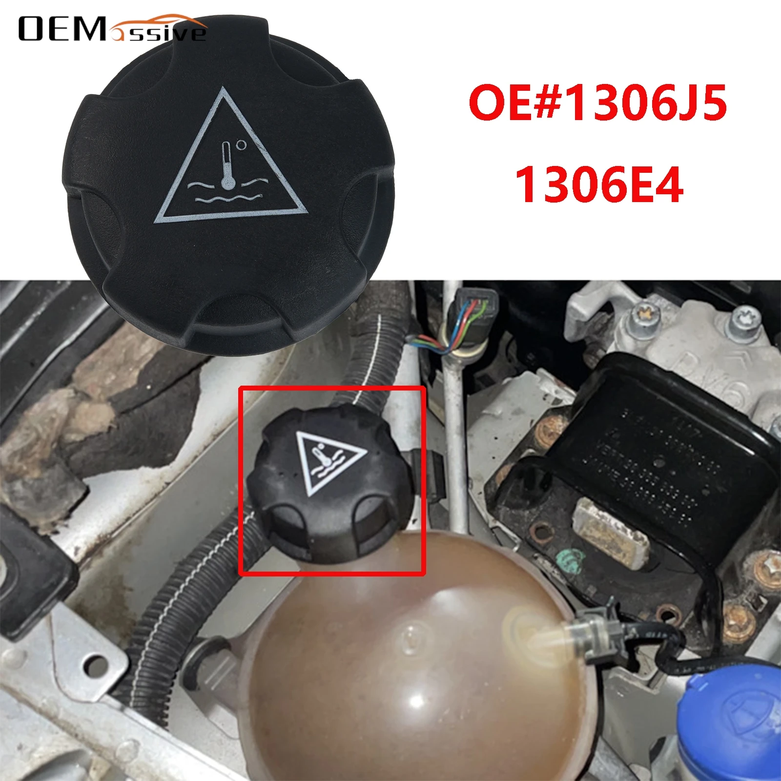 1306J5 Tapa depósito expansión para Peugeot 106 206 207 307 308 407