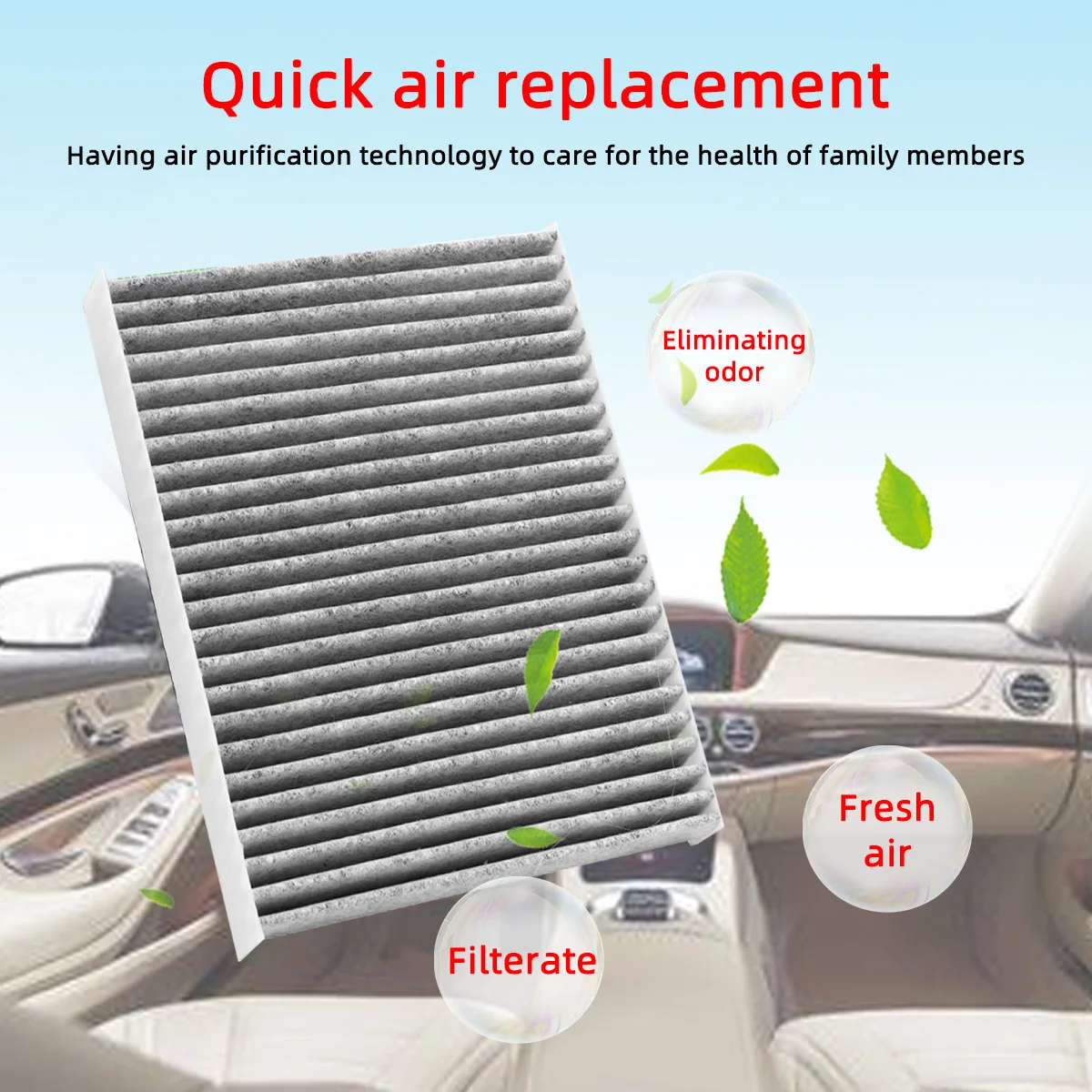 Filtro de aire de cabina de coche para KIA Forte Koup 2010-2013, Filtros automáticos de fibra de carbono 2010 2011 2012 2013 - imagen 5