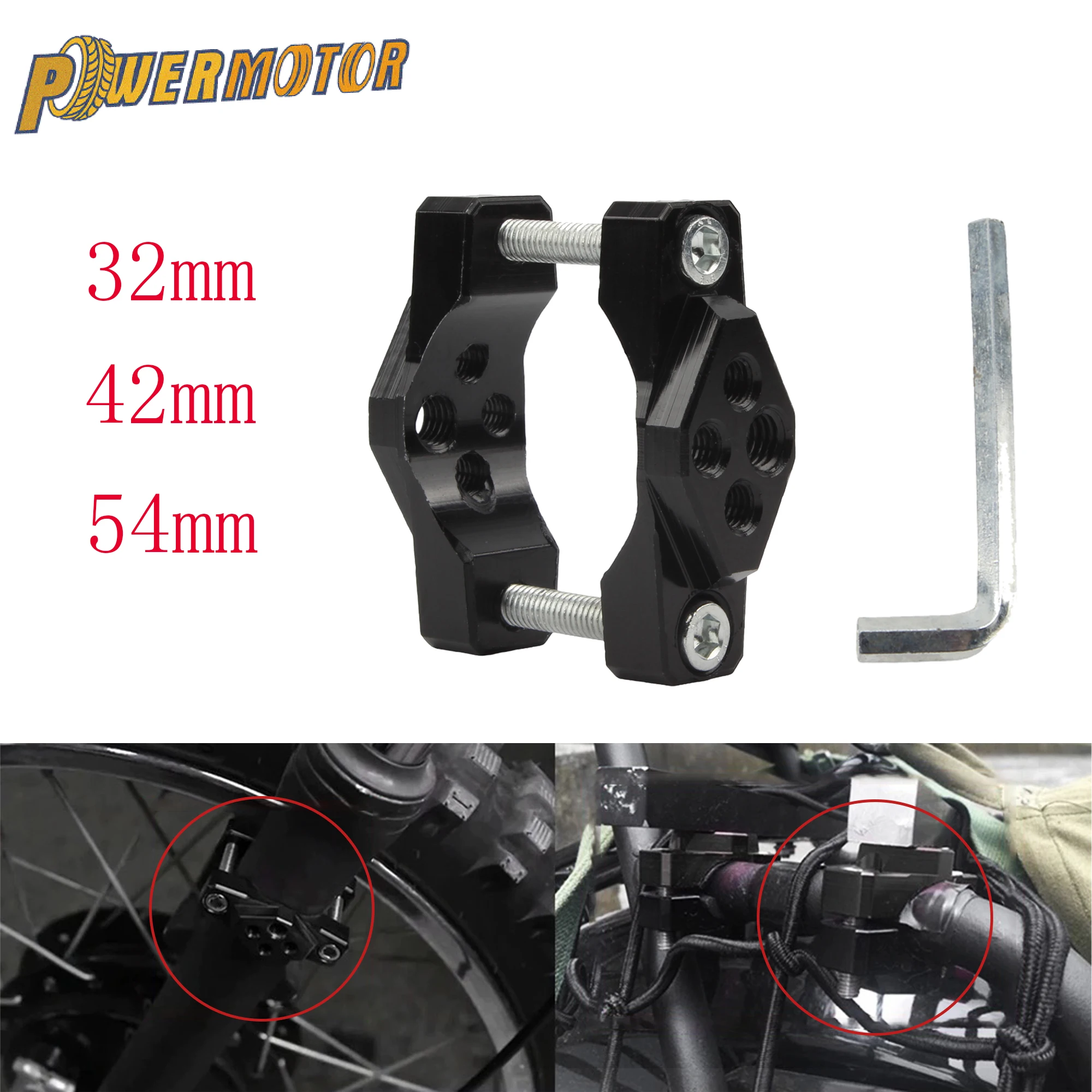 Soporte PowerMotor para lámpara de luz puntual en motocicleta