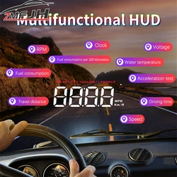 Pantalla HUD OBD para coche con velocímetro, voltaje y temperatura
