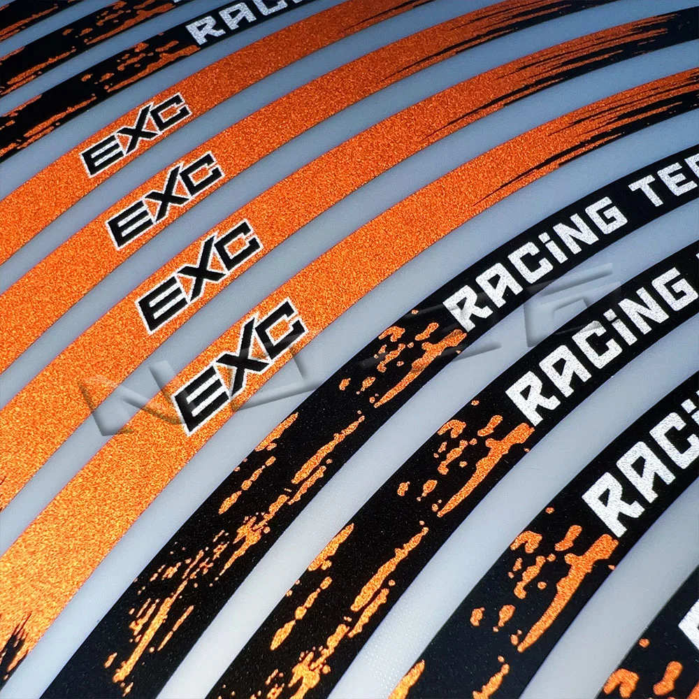 KTM EXC Pegatina Reflectante para Llanta Motocross - Cinta a Rayas - imagen 5