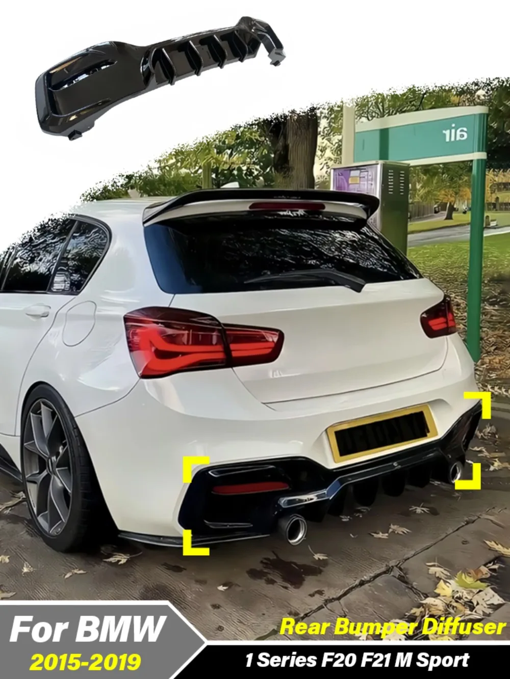 Vista frontal del difusor para BMW 1 Serie M Sport