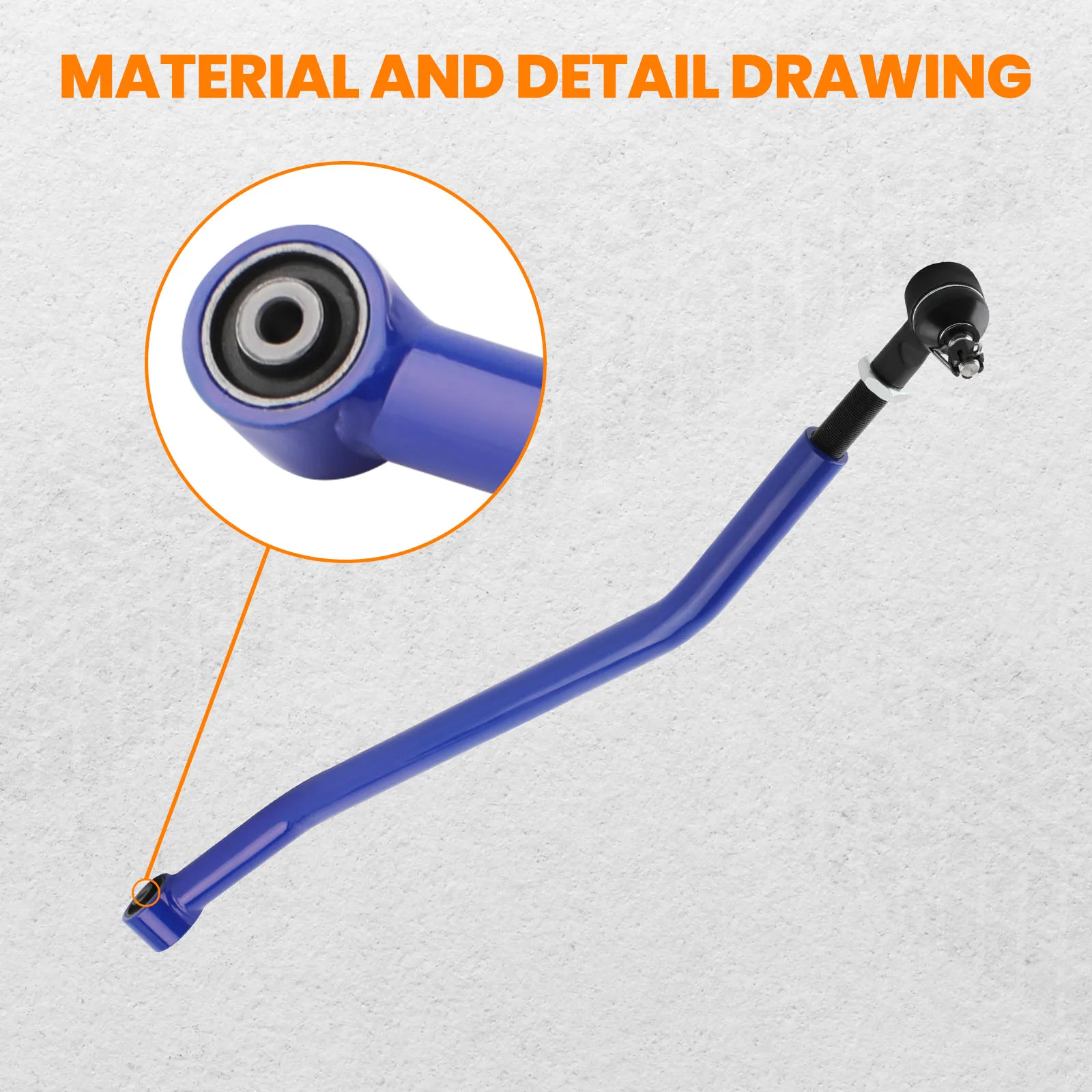 Maxpeedingrods Barra Panhard delantera ajustable para Jeep Cherokee XJ