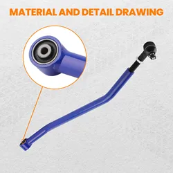 Maxpeedingrods Barra Panhard delantera ajustable para Jeep Cherokee XJ