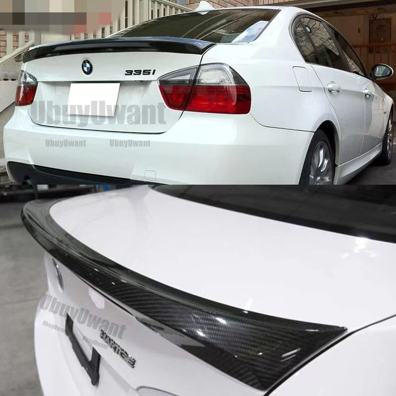 Alerón trasero BMW E90 320i 328i estilo fibra de carbono ABS - imagen 3