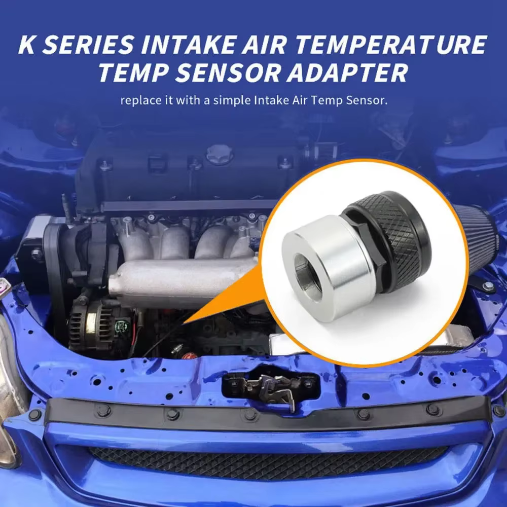 Adaptador aluminio sensor temperatura admisión K-Swap K20/K24 Civic EG/EK - imagen 4