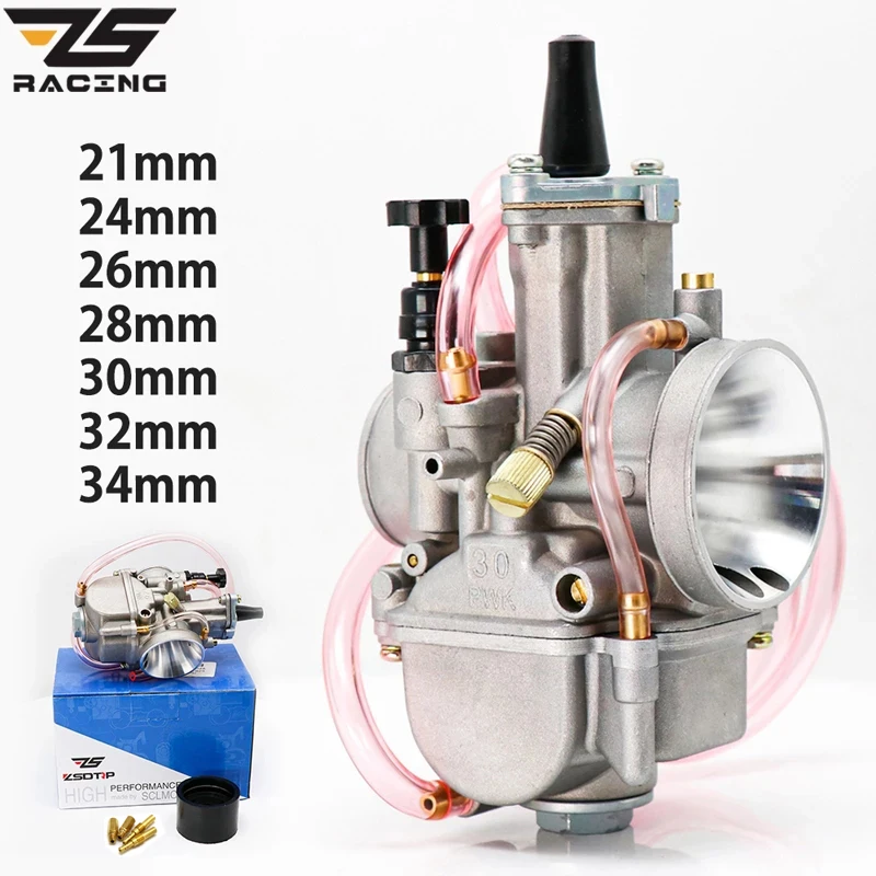 Carburador PWK ZS Racing universal para moto 2T y 4T 75-250 cc