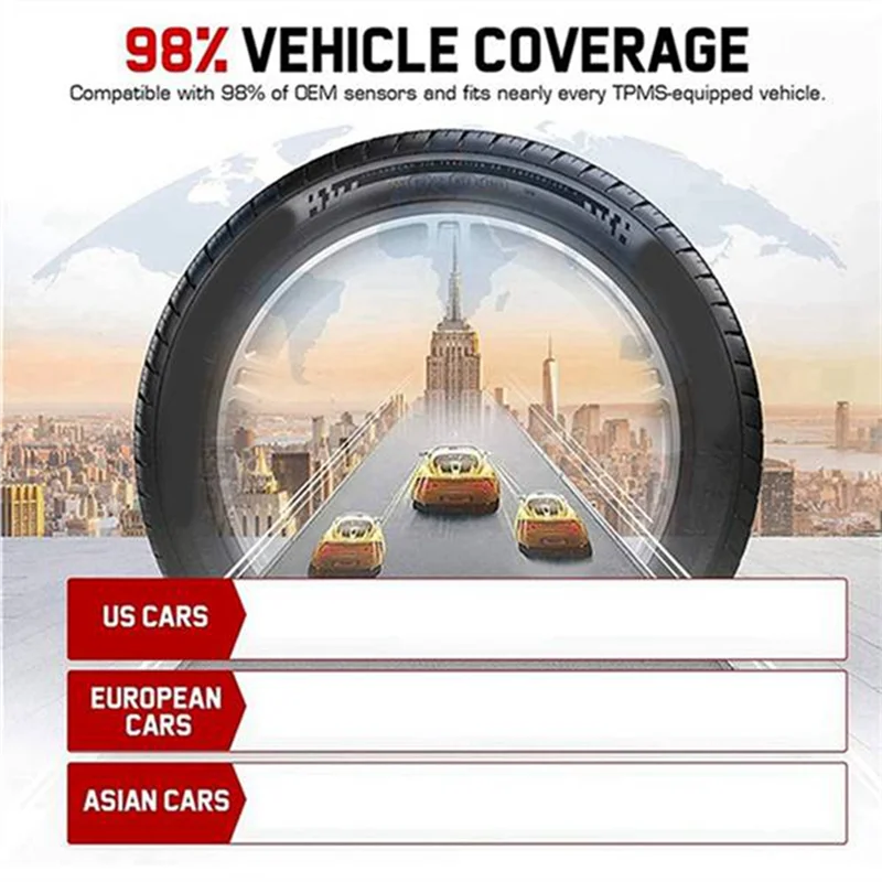 Sensor de presión de neumáticos TPMS Universal, 4 Uds., Sensor MX programable de 315MHZ para herramienta Autel TS408 TS508 ITS600 - imagen 5