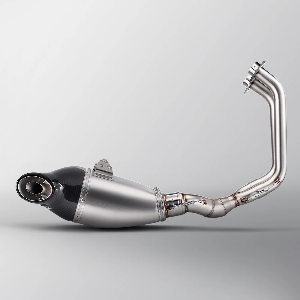 Para Kawasaki Ninja650 Z650 2017-2023 sistema completo Escape de motocicleta tubo de conexión frontal con silenciador de punta de carbono - imagen 2