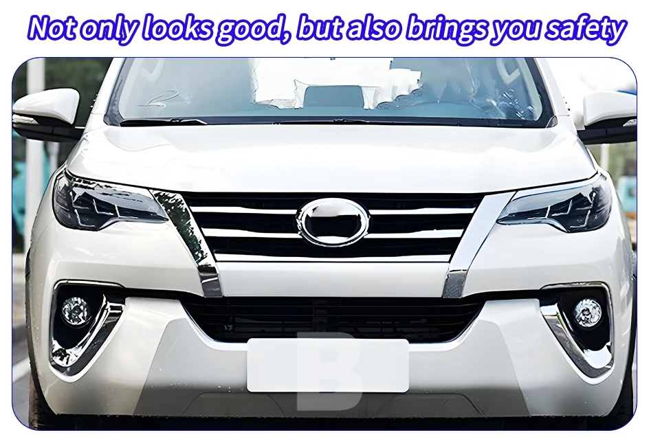 Vista frontal del conjunto de faros LED estilo Lexus