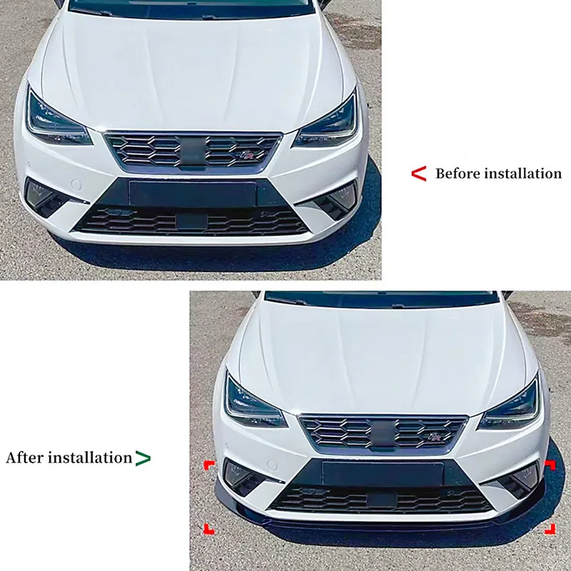 Splitter delantero Seat Ibiza MK5 2018 labio parachoques deportivo - imagen 2