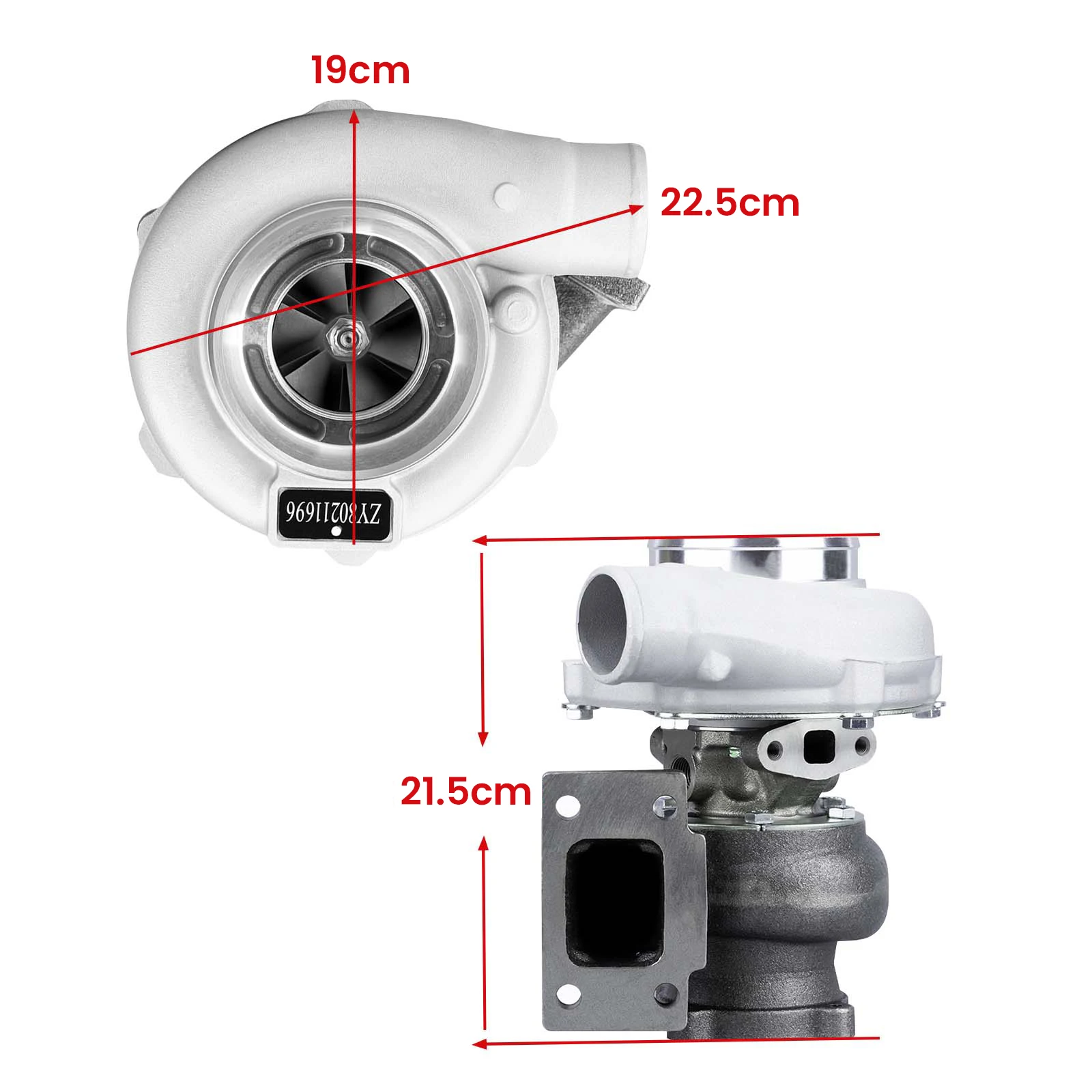 Turbocompresor GT3071R universal para motores de 2,5 a 3,0 L - imagen 3