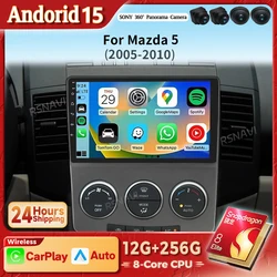 Pantalla 2DIN Android CarPlay Bluetooth Mazda 5 2005-2010