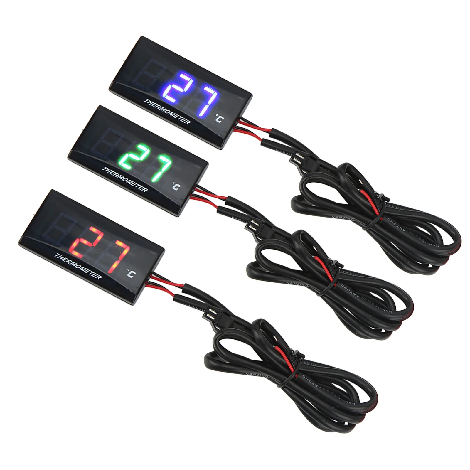 Termometro digital LCD para motocicleta 12V con sensor de agua 16 mm - imagen 2