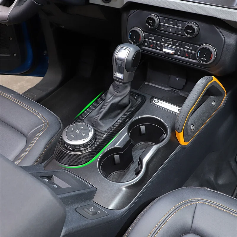 Panel cambio marchas Ford Bronco 2021-2023 fibra carbono ABS - imagen 3