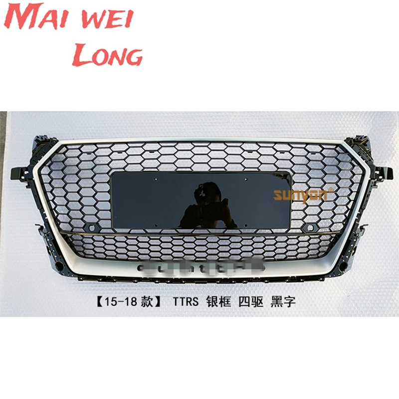 Rejilla panal estilo hexagonal negra y plata Audi TT TTS Mk3 - imagen 4