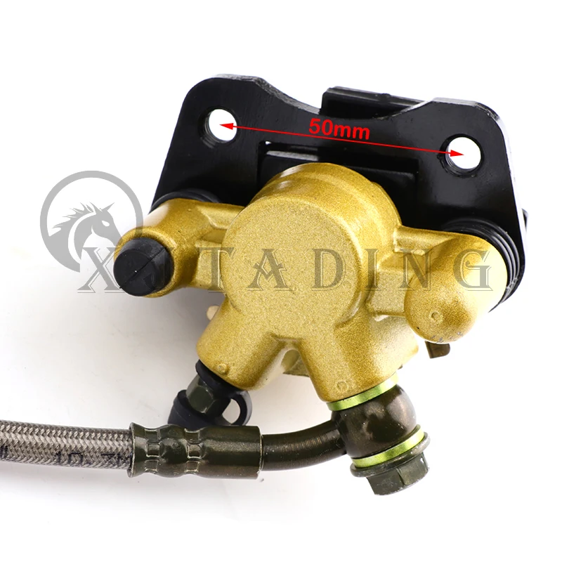 1 Juego de conjunto de freno de disco doble, sistema de pinza de freno de disco delantero para 70cc, 90cc, 110cc, 125cc, ATV Buggy Quad, accesorios para motocicleta - imagen 5