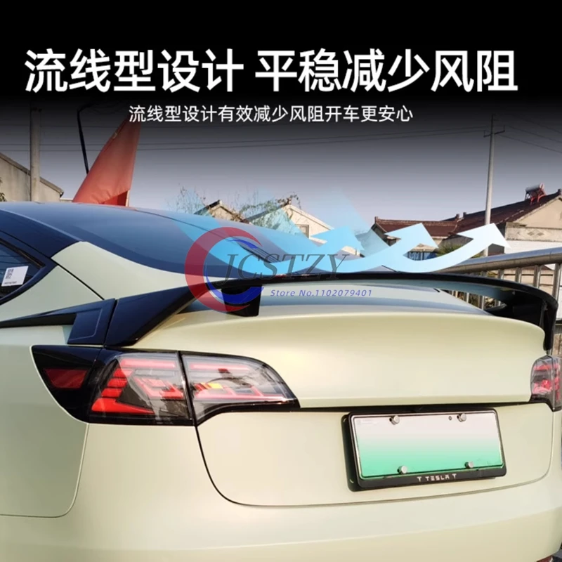 Kit carrocería Tesla Model 3: labio, faldones y alerón estilo CMST