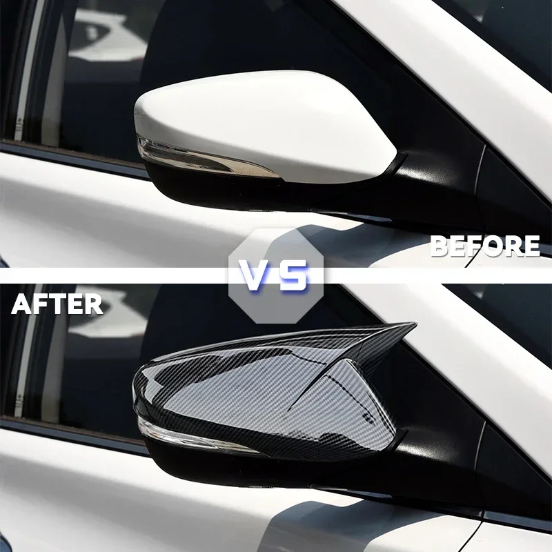 Kit carcasas espejo retrovisor Hyundai Elantra 2012-2018 acabado carbono - imagen 2