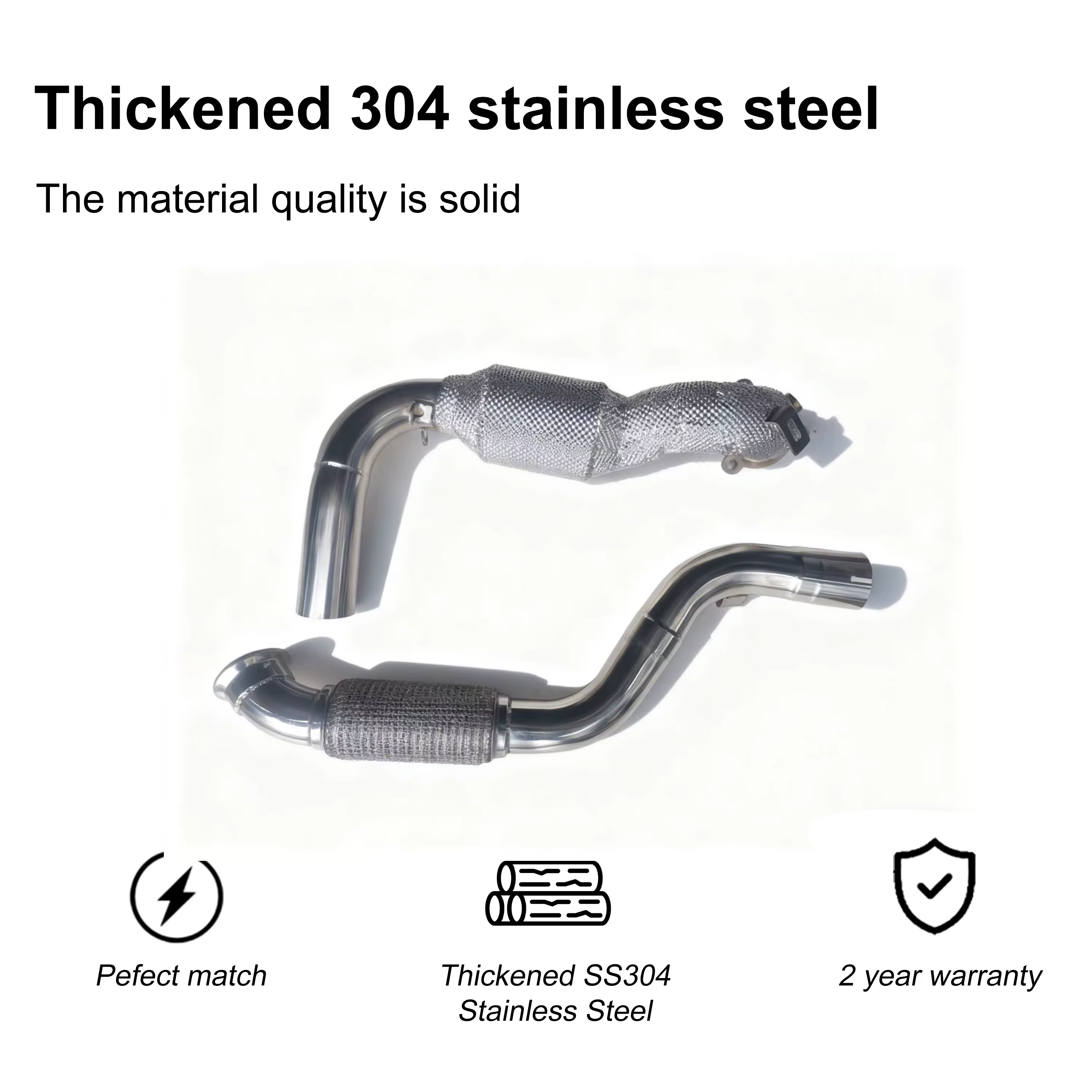 Escape de montaje ACE para Benz CLA220 W117 2,0 T tubo de bajada de flujo libre con catalisis sistemas de escape SUS304 de alta calidad - imagen 2