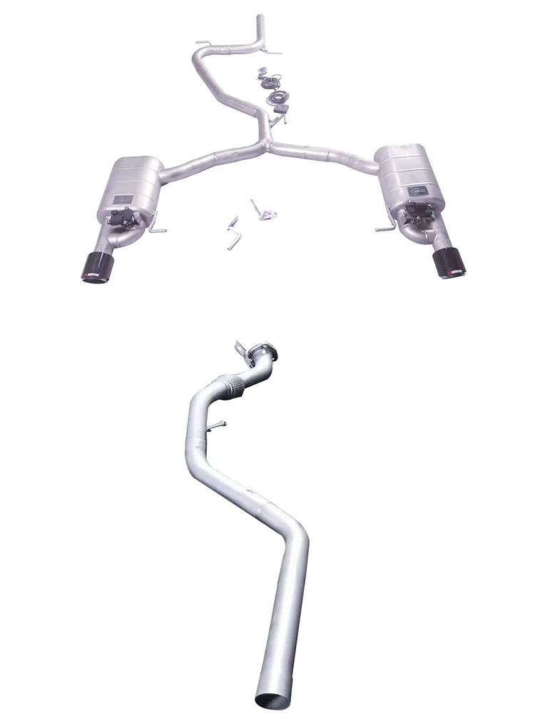 GFC escape catback Audi A5 B8 2,0 T 09-19 acero inoxidable válvula - imagen 2