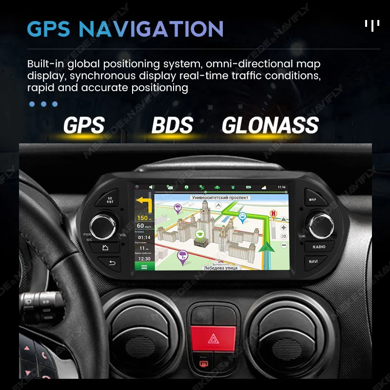 Radio Android 13 para Fiat Fiorino Qubo con CarPlay y GPS - imagen 5