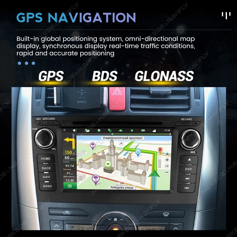 MEKEDE 7 "Android Auto Carplay Radio reproductor Multimedia para Toyota Auris 2006 - 2012 BT navegación GPS Autoradio estéreo - imagen 4