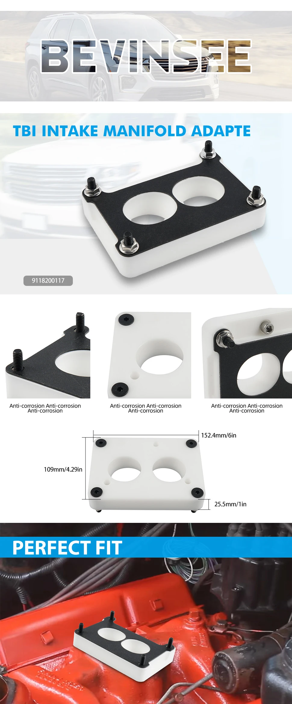 Colector TBI BEVINSEE vista frontal