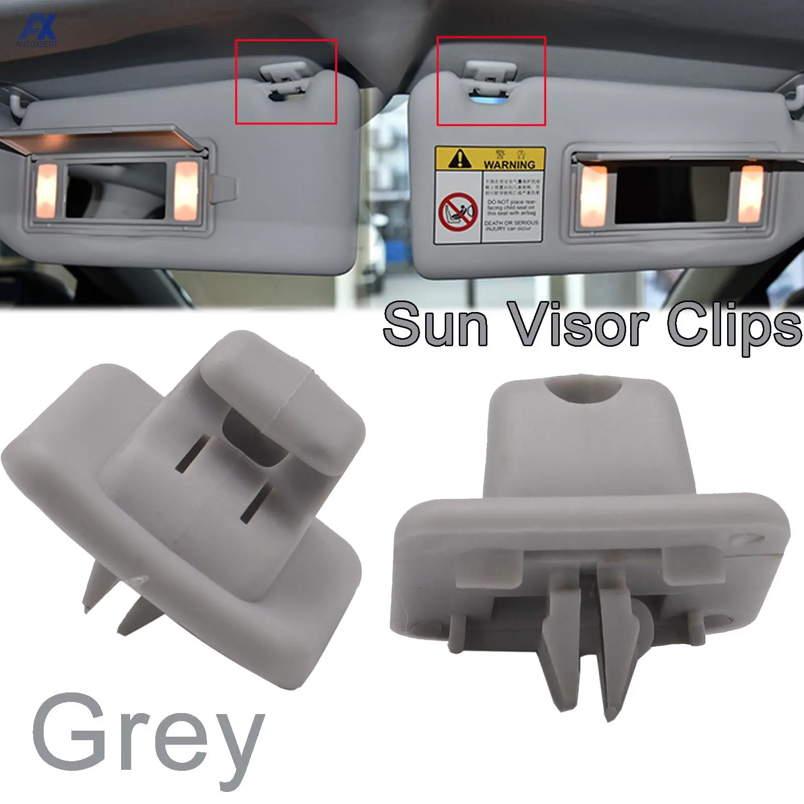 Clips interiores visera para Peugeot 107 206 306 307 Citroën C1 C5 DS3