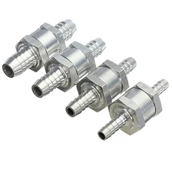 2 uds aleación de aluminio plata 6mm 8mm 10mm 12mm válvula de retención unidireccional de combustible diésel de gasolina para coche