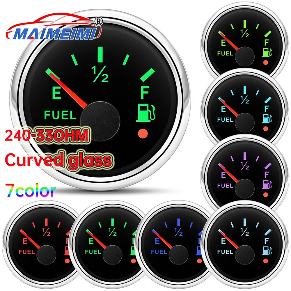 Medidor de nivel de combustible 52 mm 240-33 ohmios 12/24 V