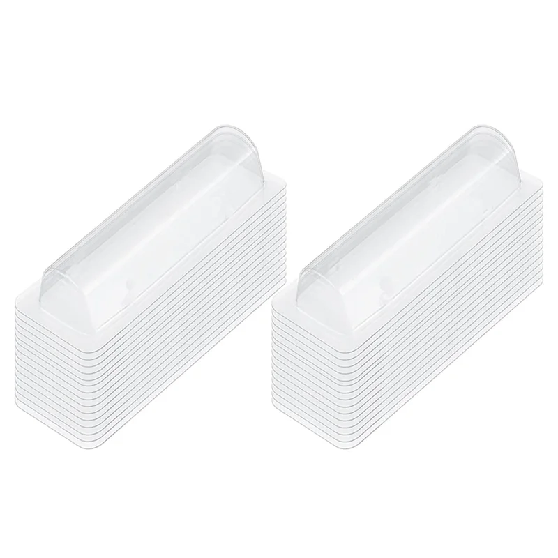 AEF3-60Pcs bolsas de bálsamo labial de plástico transparente lápiz labial soporte para dinero cúpulas de plástico con cinta de doble cara para manualidades DIY - imagen 3