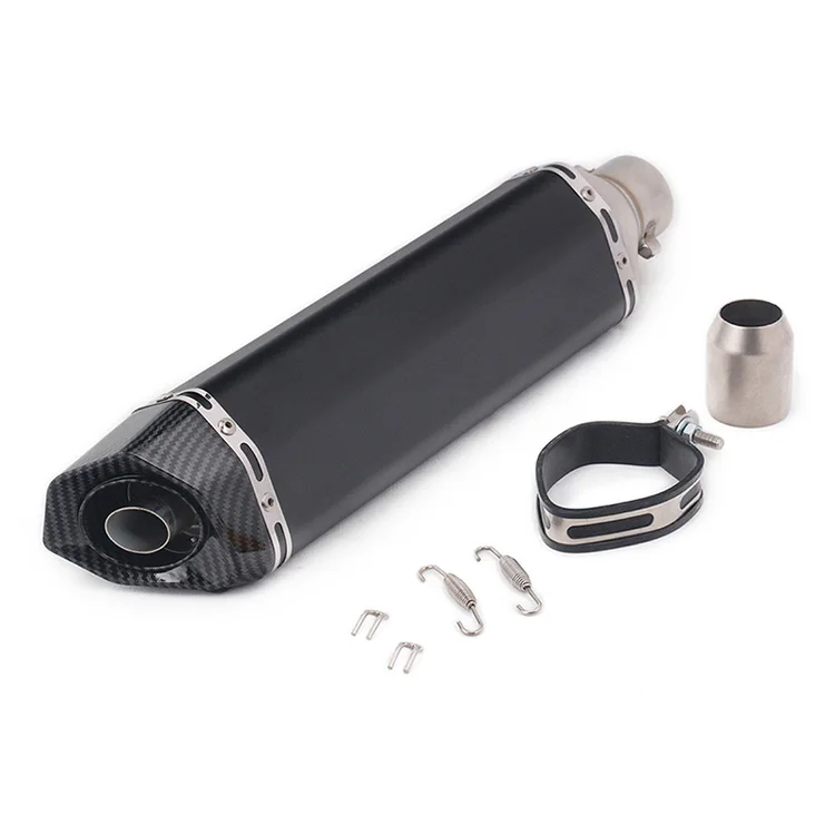 Tubo de escape universal 51 mm con silenciador para moto