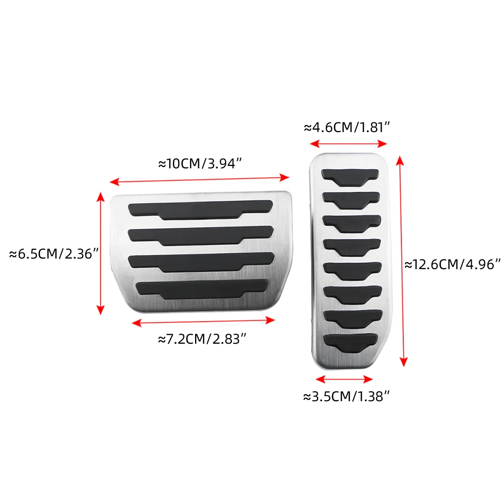 Cubiertas de Pedal de embrague de freno de combustible de coche de acero inoxidable para Land Rover Freelander 2 2007-2014 accesorios interiores - imagen 3