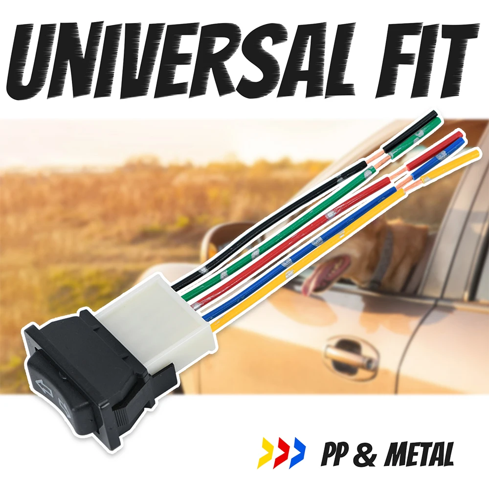 Interruptor elevalunas universal 5 pines 12V 20A luz azul/roja - imagen 4