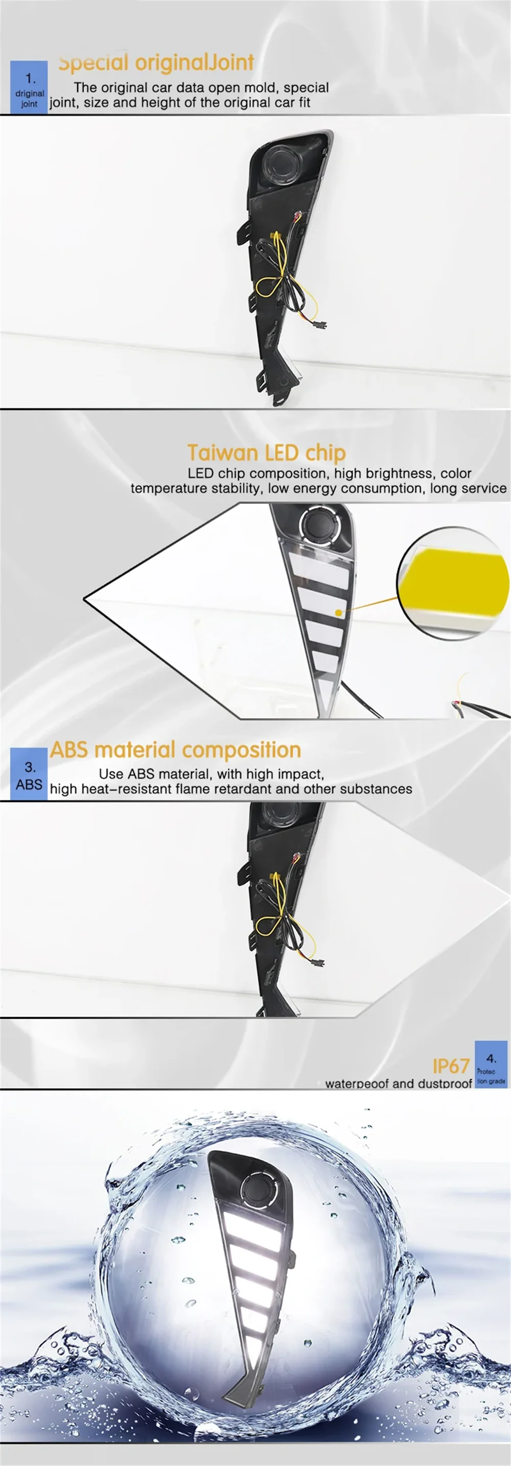 Faro LED de luz diurna para Toyota C-HR 2020-2021 - imagen 2