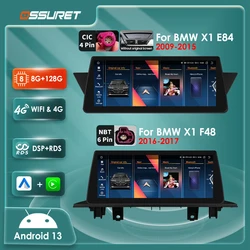 Autoradio Carplay Android 13, 10,25 pulgadas para BMW F48 2016 2017 X1 E84 09-15, sistemas inteligentes multimedia para coche, unidad principal GPS navi