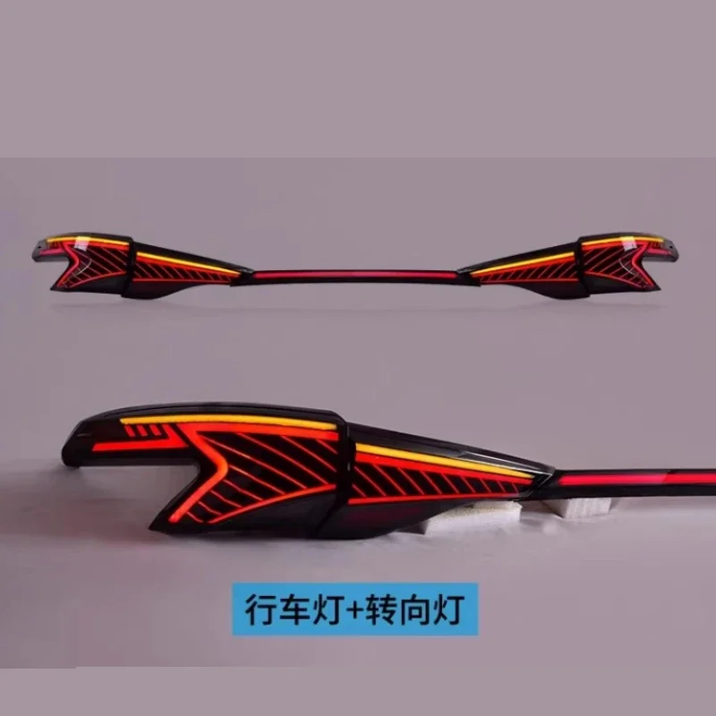 Luz trasera Led a través de conjunto de lámpara para Toyota Sienna 2021-2023 luz central trasera modificada lámpara de freno de señal de giro accesorios de coche - imagen 4