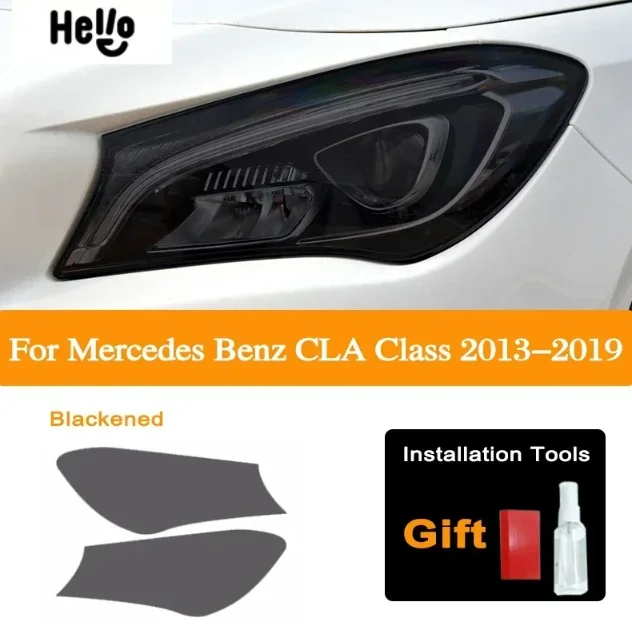 Película protectora TPU negra para pilotos traseros Mercedes CLA C117 - imagen 2