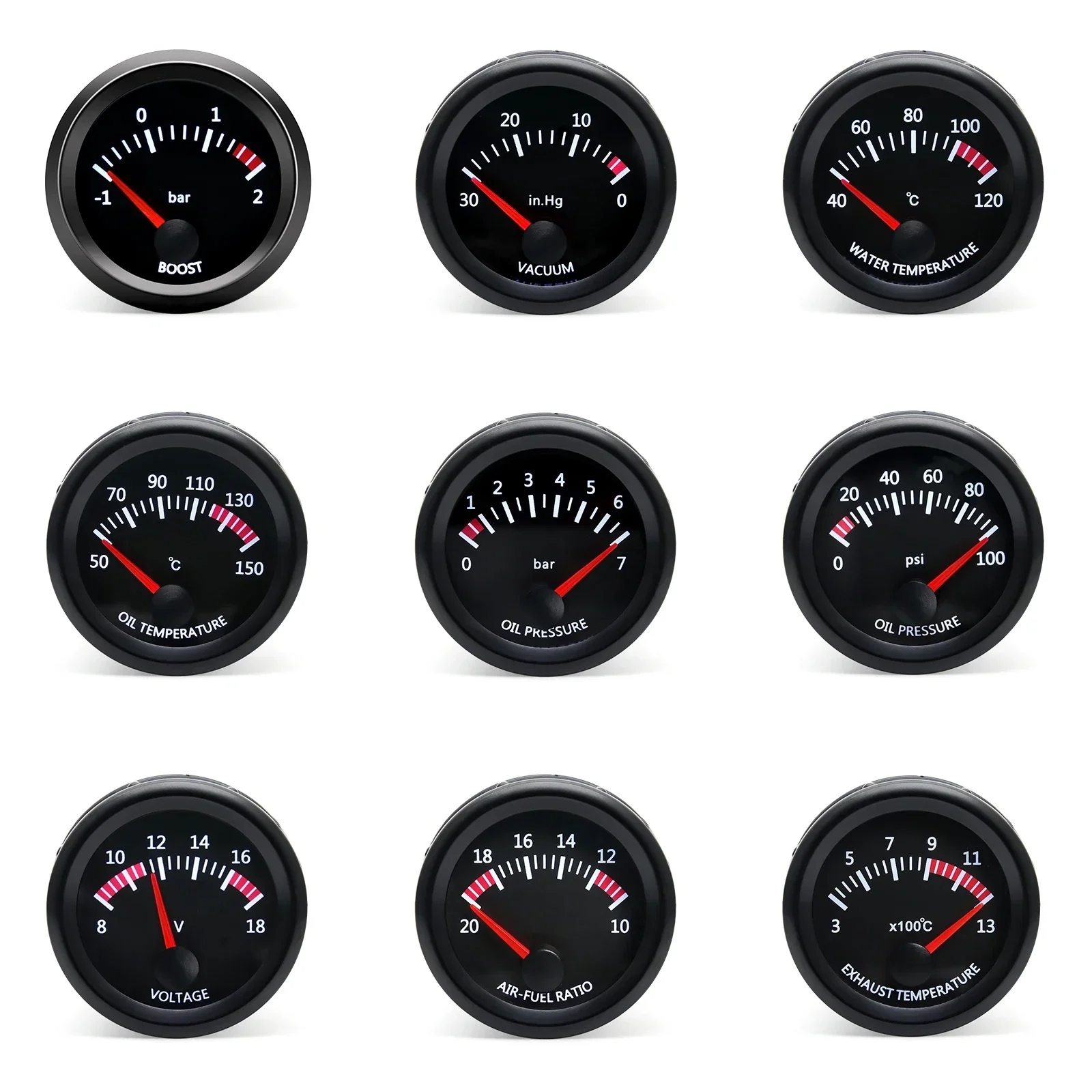 Indicador para coche 52 mm y 12 V: presión, temperatura o voltaje - imagen 3
