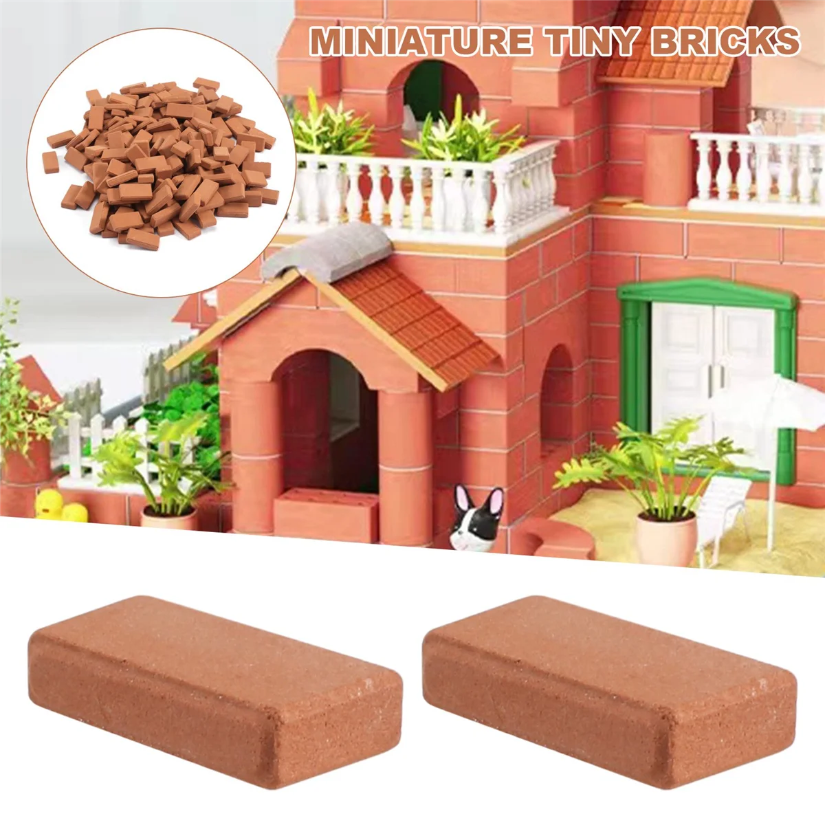 Mini ladrillos de paisajismo para jardín de casa de muñecas 1:35 - imagen 4