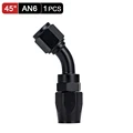 AN6 45 Degree Black