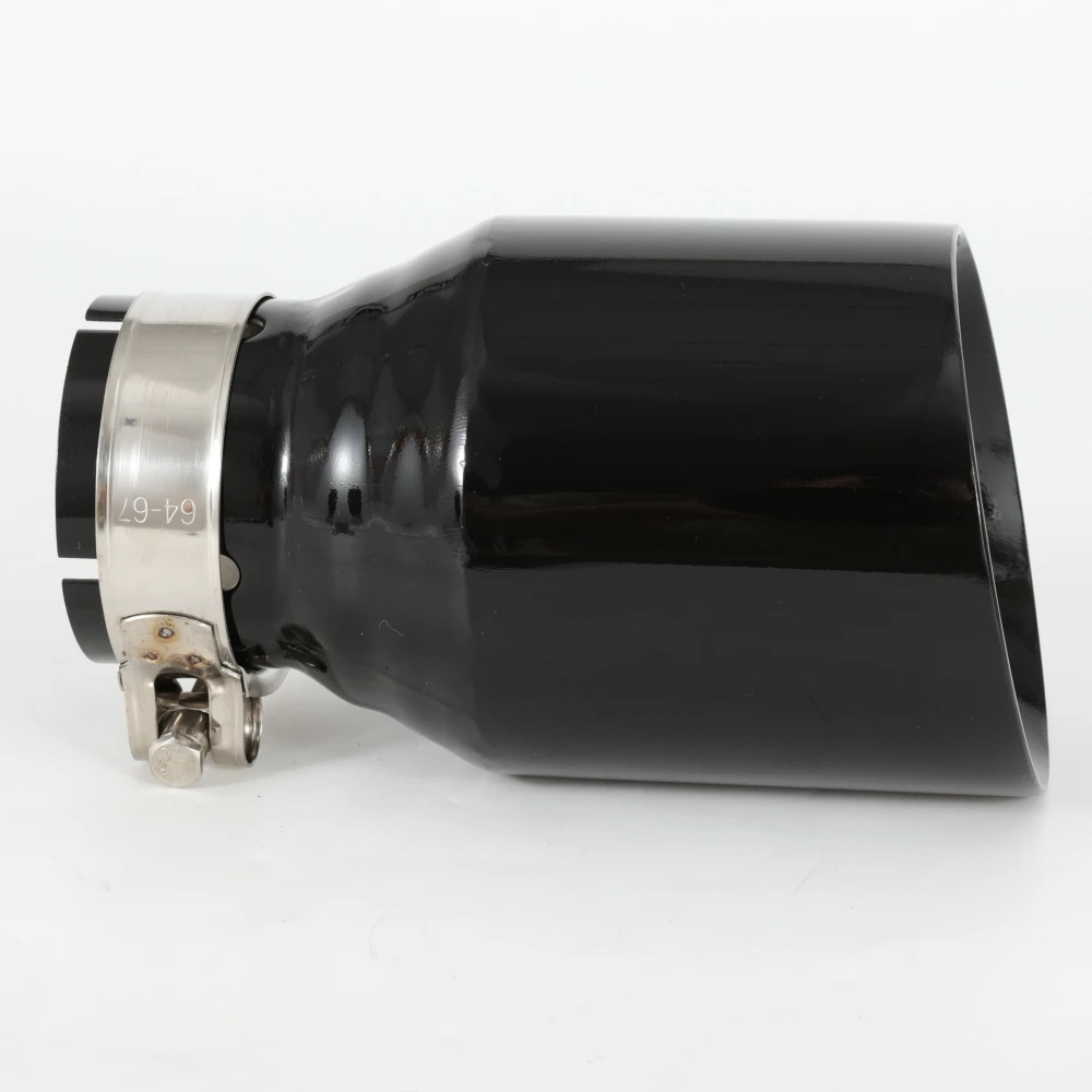 Punta escape universal acero inoxidable negro – Mazda BMW Benz Audi VW - imagen 4