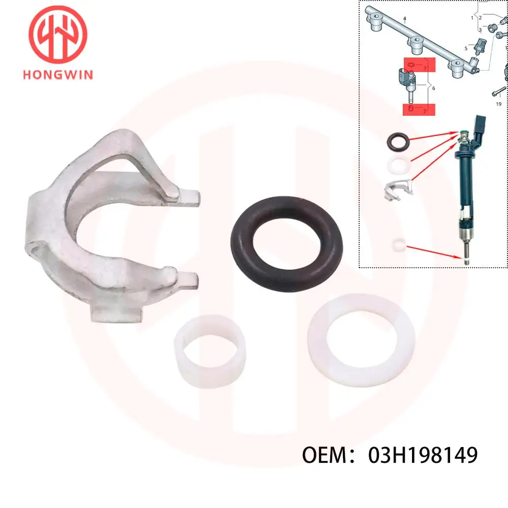 Kit sello inyector 03H198149 – Audi Q7, VW Passat, Tiguan, Touareg