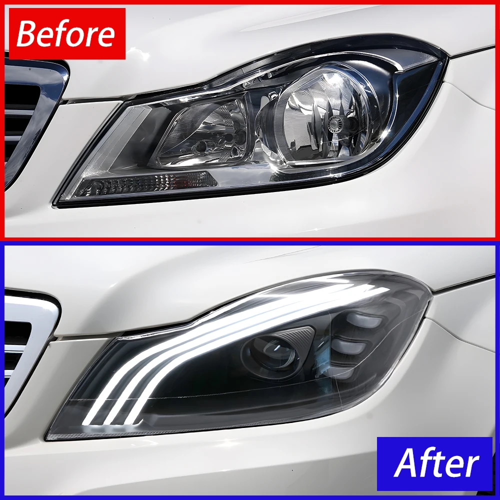 Faros delanteros LED para Mercedes-Benz W204 2011-2013 - imagen 3
