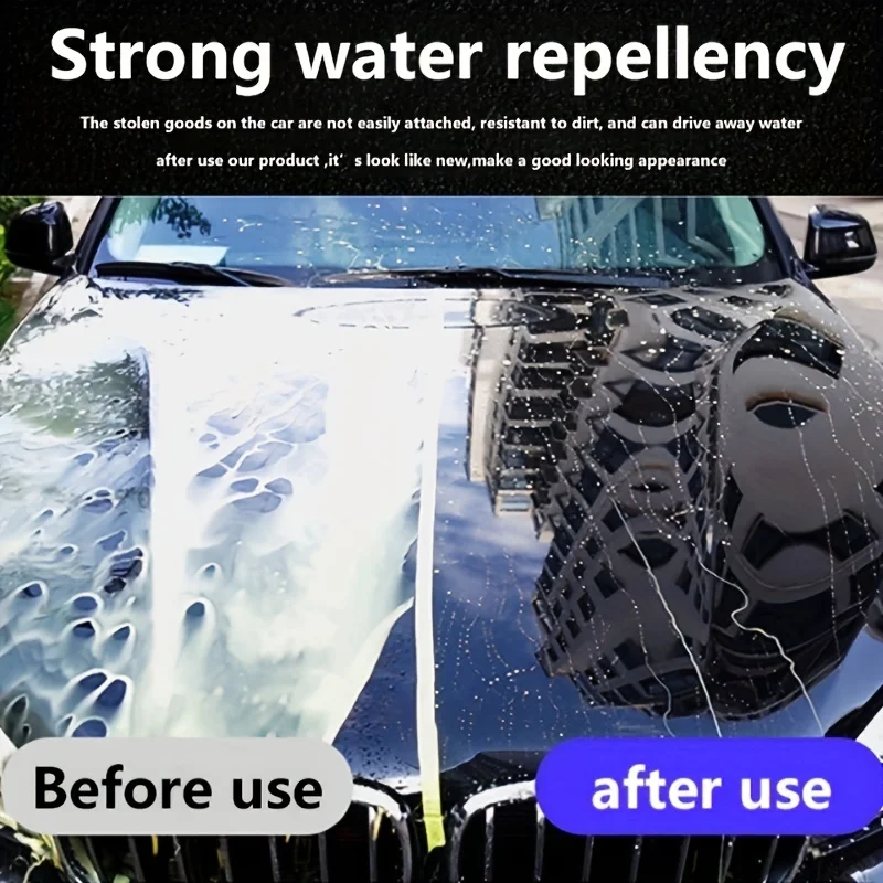 Cuidado de la pintura cristalina del revestimiento de cera específico del coche rojo, encerado del revestimiento del coche, eliminación de arañazos y brillo, nuevo esmalte del coche - imagen 3