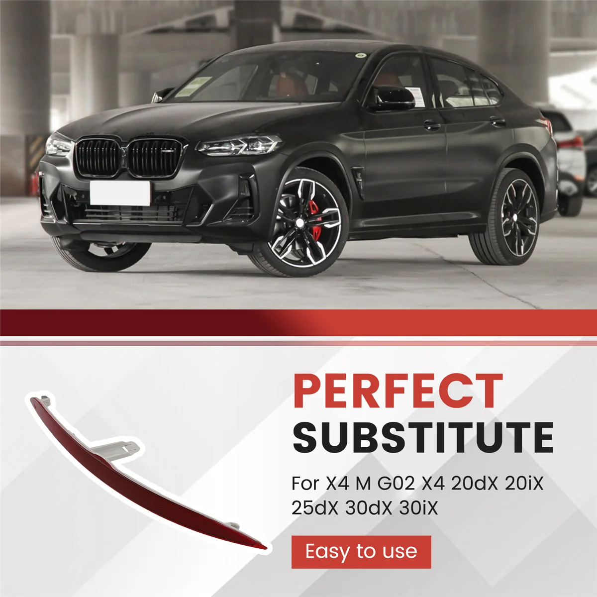 63148497424 Reflector trasero caliente BMW X4 M G02 - imagen 2