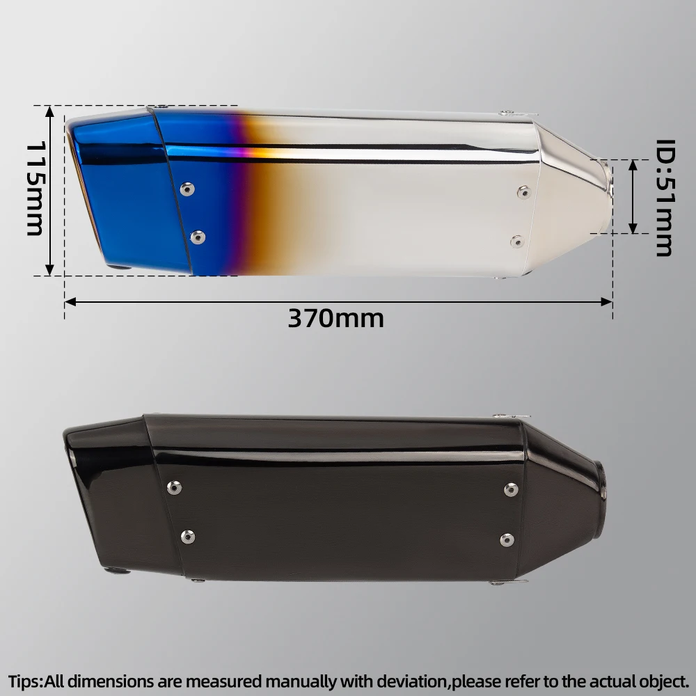 51mm Universal para Suzuki Kawasaki s1000r mt09 r6 cbr250rr cb650f rc390 pcx sistema de escape de motocicleta silenciador tubo de escape - imagen 2