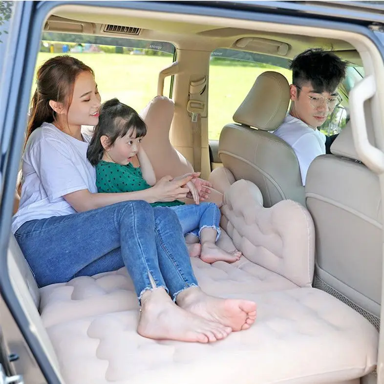 Cama inflable coche SUV con respaldo trasero y protector cabeza - imagen 4