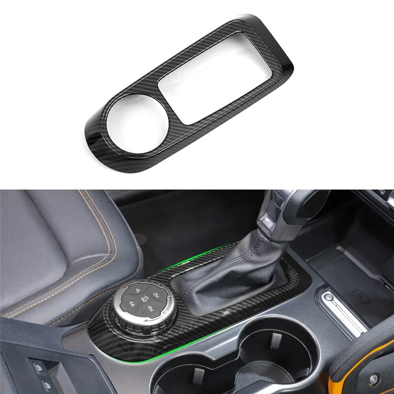 Panel cambio marchas Ford Bronco 2021-2023 fibra carbono ABS - imagen 5